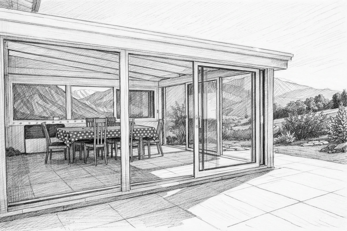Véranda dans le canton du Valais